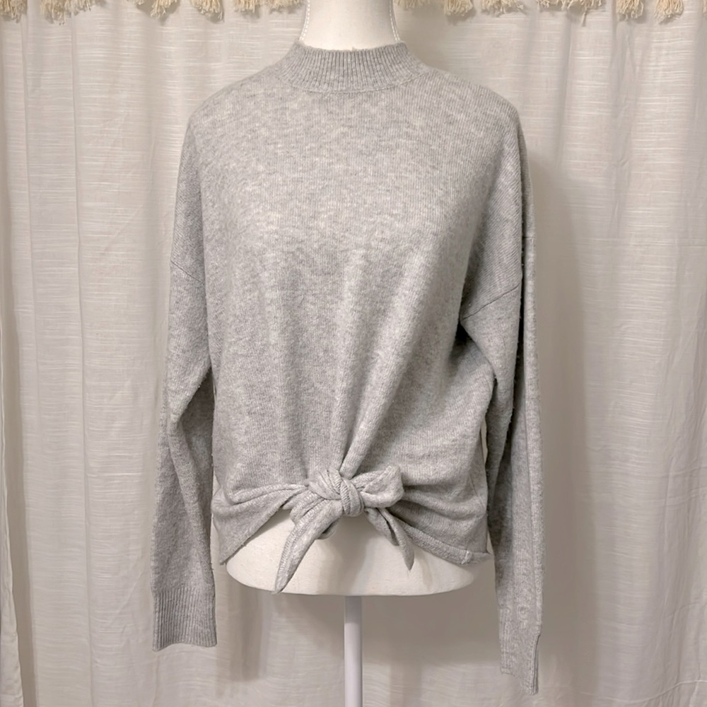 Loft tie hem pullover sweater